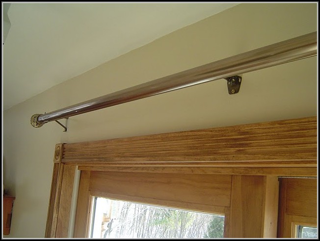 Sliding Door Curtain Rod Without Center Bracket Patios Home   Patio Sliding Door Curtain Rod 