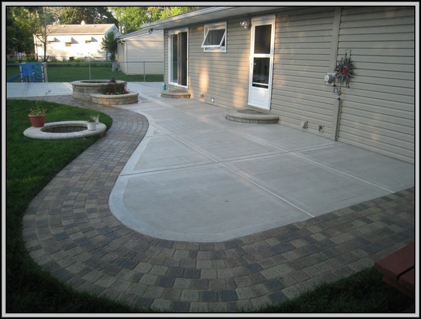 Pouring Concrete Patio Against House Patios Home Decorating Ideas 