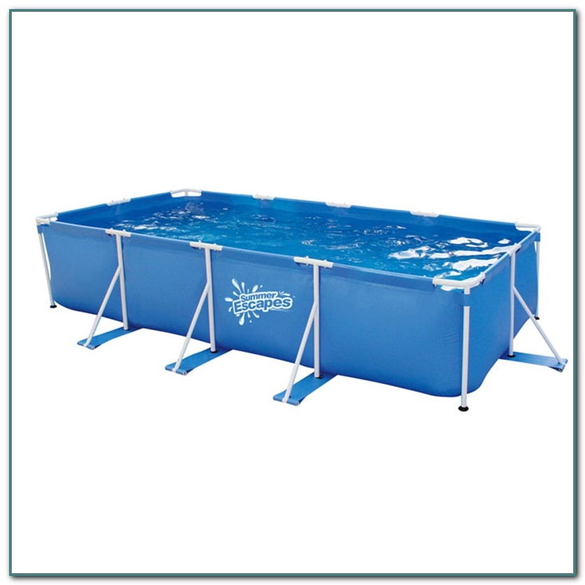 rectangle above ground pool debris cover reel