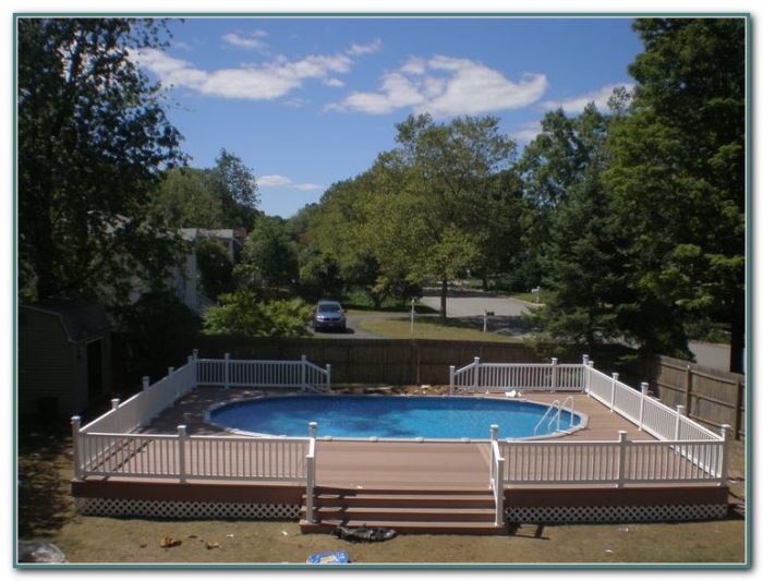 Semi Inground Pools With Deep End - Pools : Home Decorating Ideas # ...