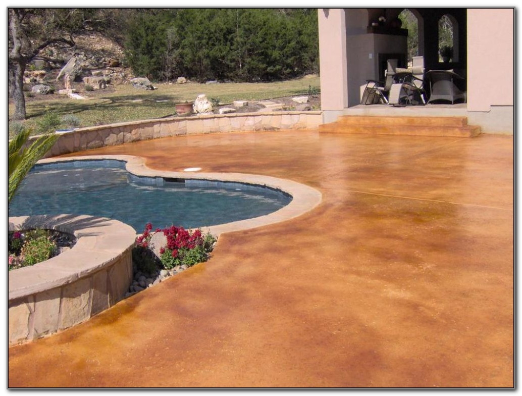 Pool Deck Concrete Stain - Decks : Home Decorating Ideas G0VZLQEln7