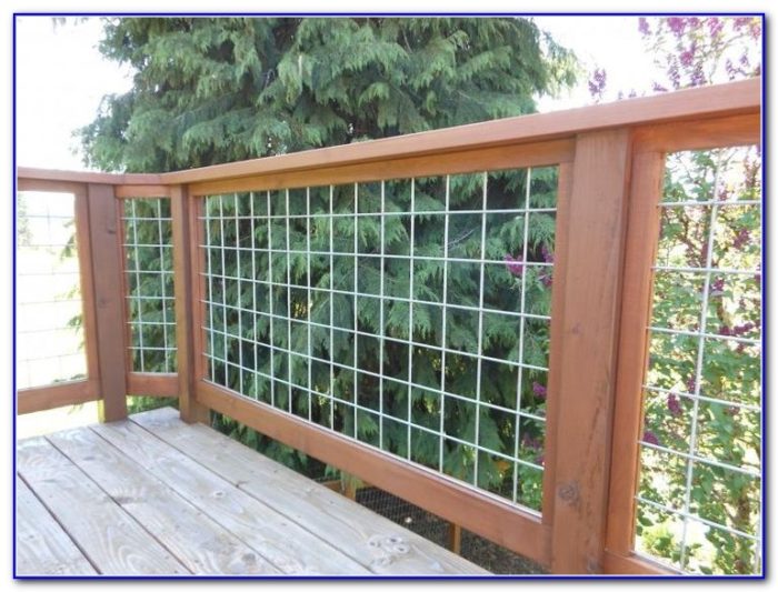 wire fencing for deck rails