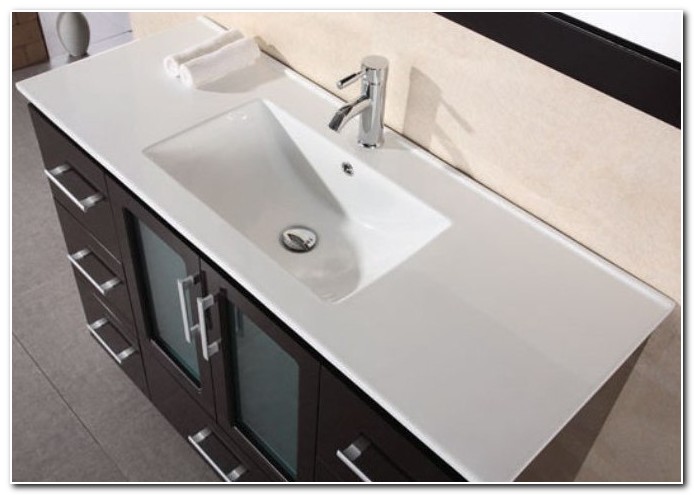 bathroom sink and countertop combination