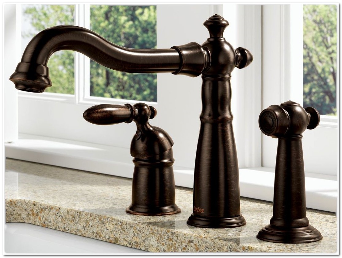 delta kitchen sink faucets oil rubbed bronze