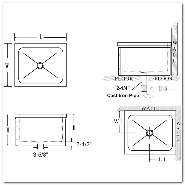 Floor Mounted Mop Sink Dimensions Sink And Faucet Home Decorating