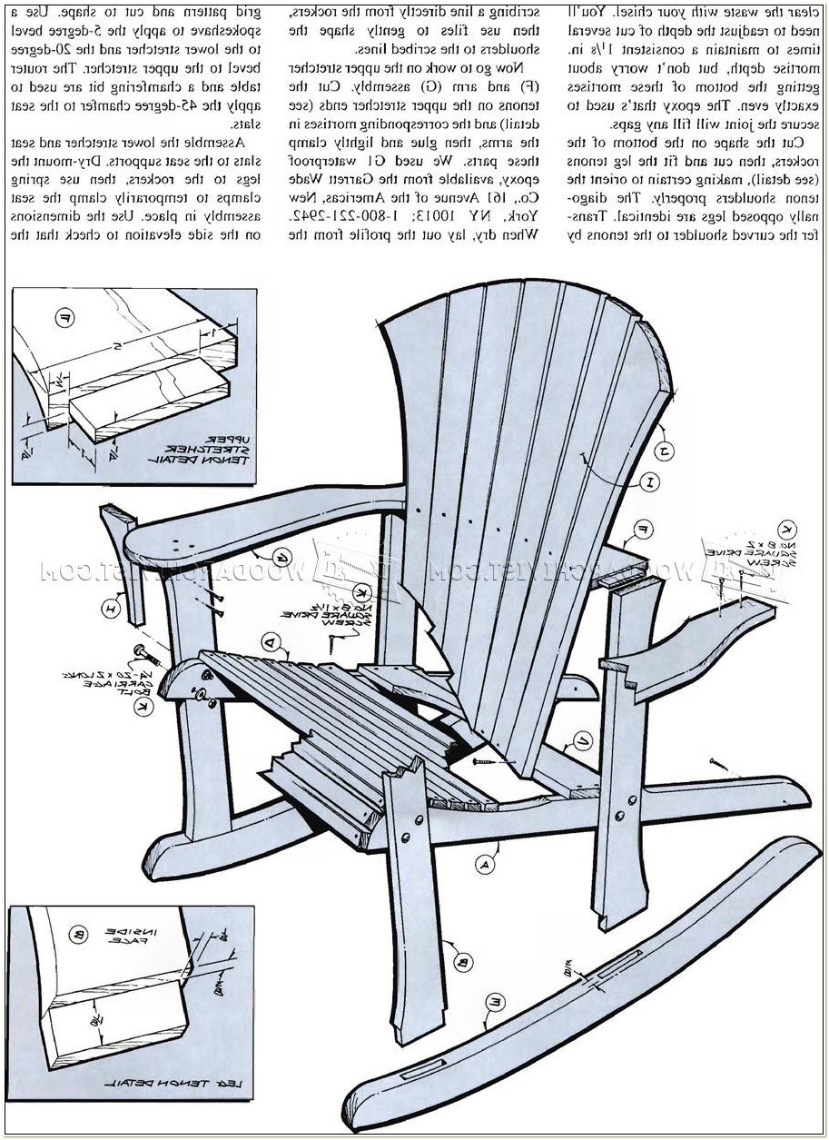кресло качалка схема размеры