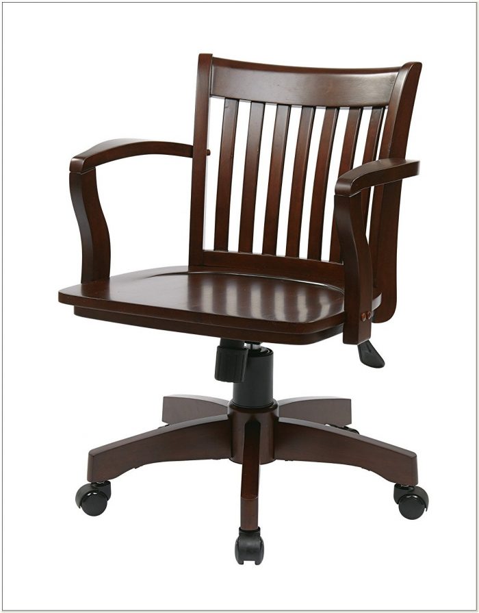 Armless Wood Bankers Desk Chair - Chairs : Home Decorating Ideas