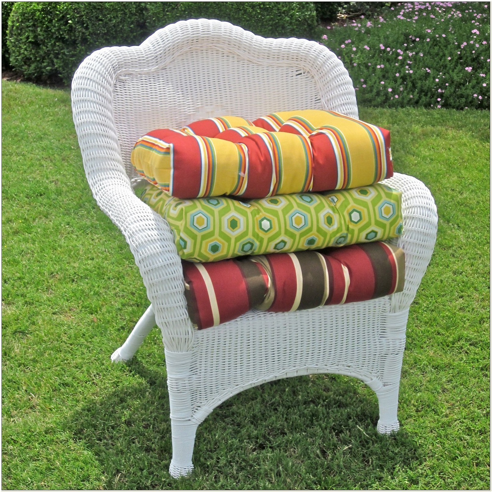 Blazing Needles Wicker Outdoor Chair Cushions - Chairs : Home