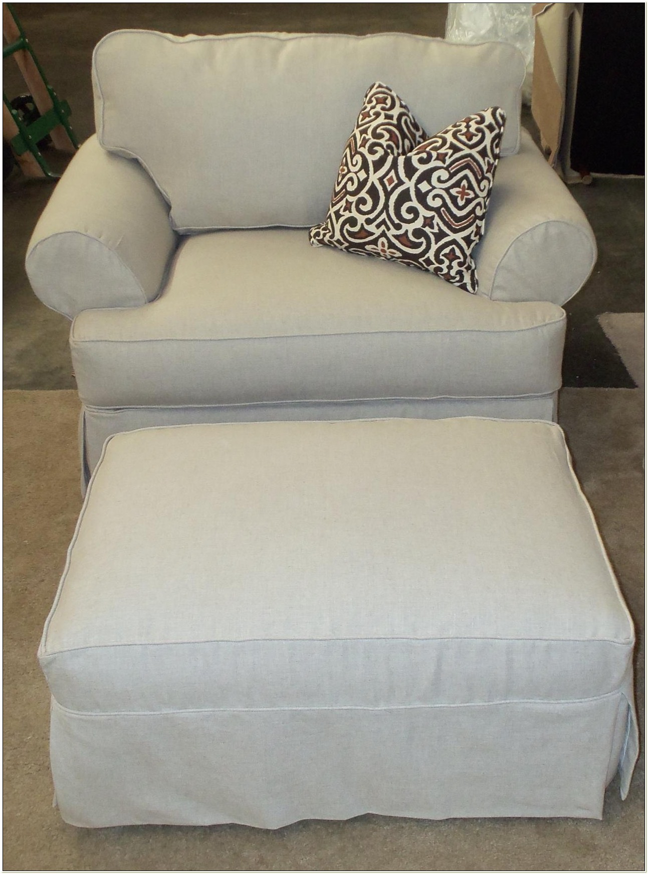 Chair And A Half Slipcovers Ottoman Chairs Home Decorating Ideas