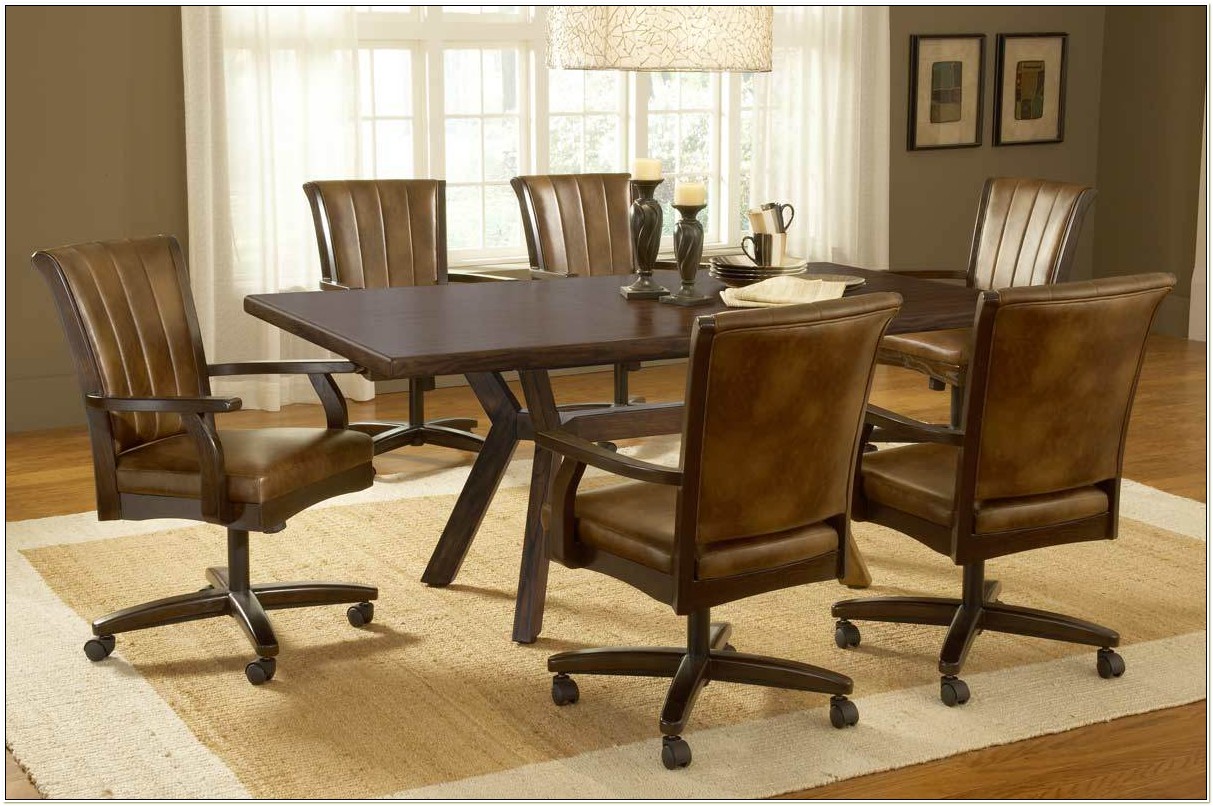 Dining Room Set With Roller Chairs