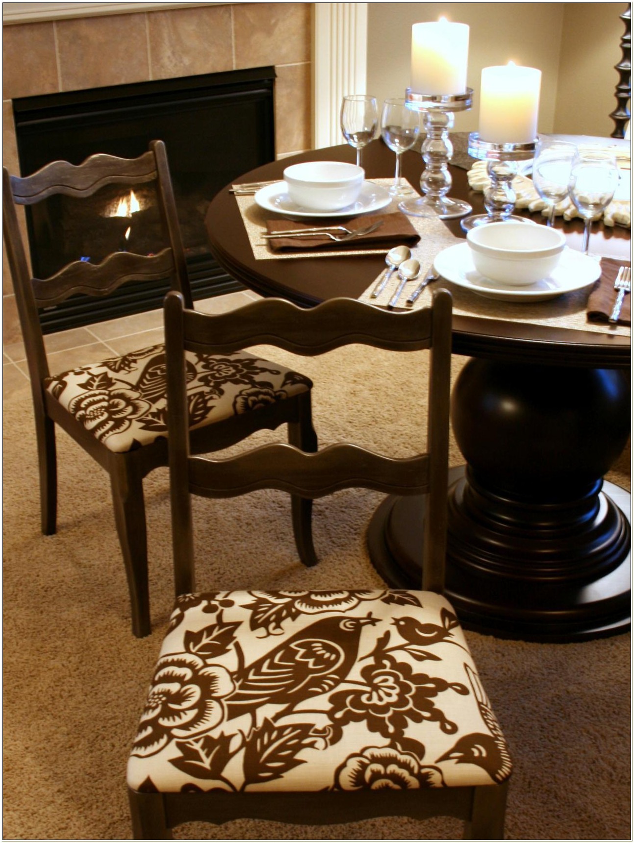 Fabric To Recover Dining Room Chairs - Chairs : Home Decorating Ideas #