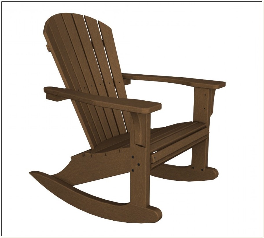 Polywood Seashell Adirondack Rocking Chair 
