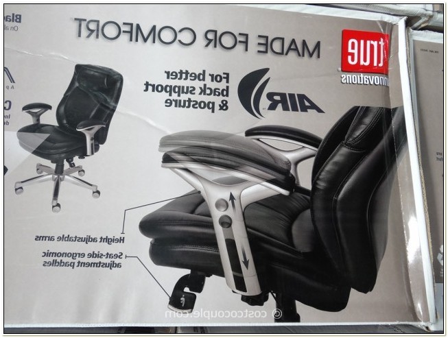 true innovations super task air office chair black 44086